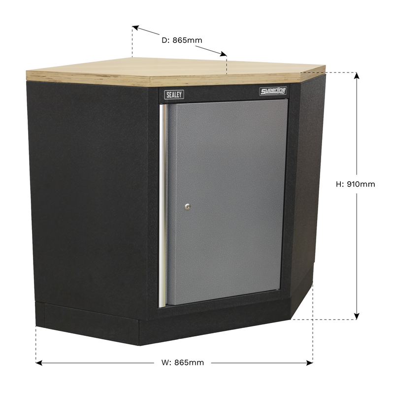 Sealey Superline PRO Modular Corner Floor Cabinet 865mm