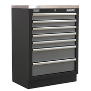 Sealey Superline PRO Corner Storage System 1.55m with Wood Worktop