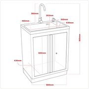 Sealey Superline PRO Modular Sink Unit 680mm with Mixer Tap
