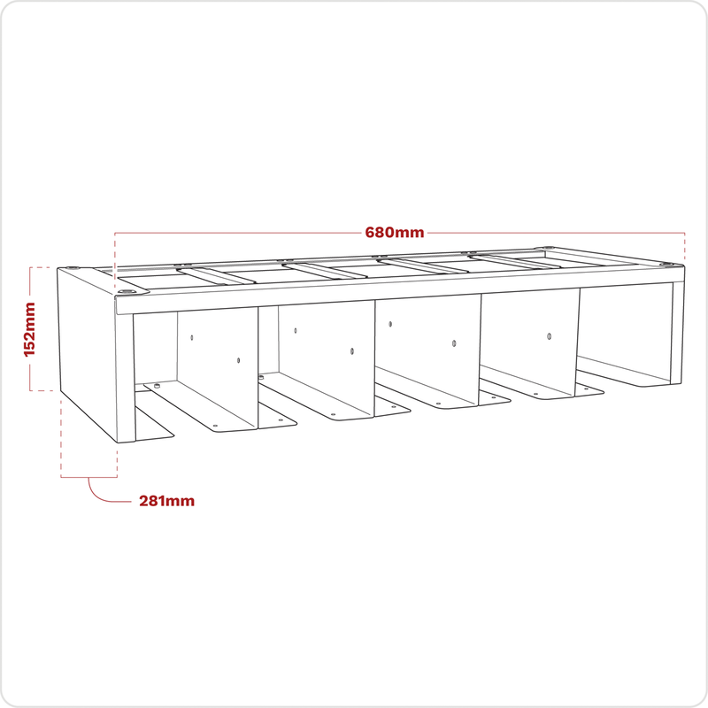 Sealey Superline PRO Power Tool Rack APMS69 - 680mm, 5 Bays