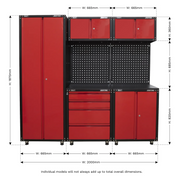 Sealey American PRO Modular Storage System 2.0m with Lock & Worktop
