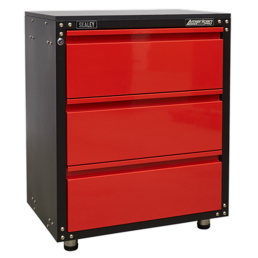 Sealey American PRO Modular Cabinet with Worktop 3 Drawer 665mm