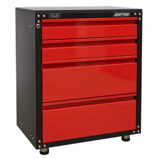 Sealey American PRO Modular Cabinet with Worktop 4 Drawer 665mm