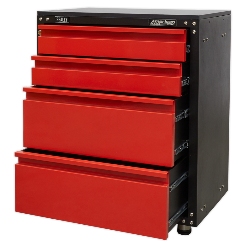 Sealey American PRO Modular Cabinet with Worktop 4 Drawer 665mm