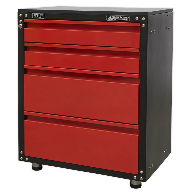 Sealey American PRO Modular Cabinet with Worktop 4 Drawer 665mm