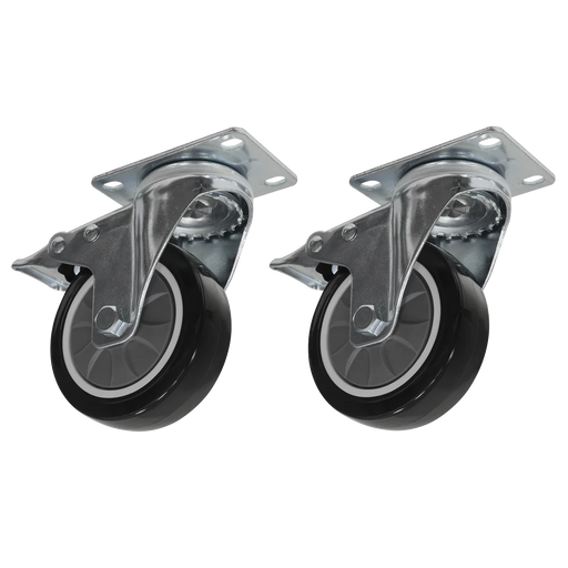 Sealey Castor Wheel Kit APMSC7 125mm Heavy-Duty 480KG