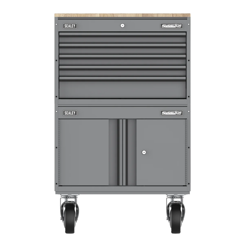 Sealey Superline PRO® Storage System with Rubber Wood Worktop 678mm
