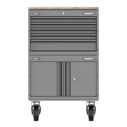 Sealey Superline PRO® Storage System with Rubber Wood Worktop 678mm