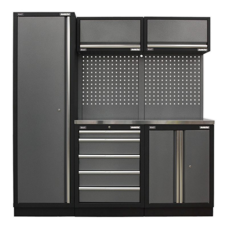 Sealey Superline PRO Storage System 1.96m with Stainless Worktop