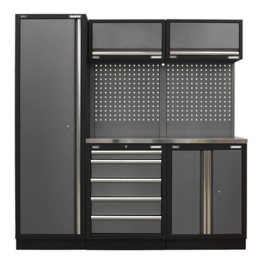 Sealey Superline PRO Storage System 1.96m with Stainless Worktop