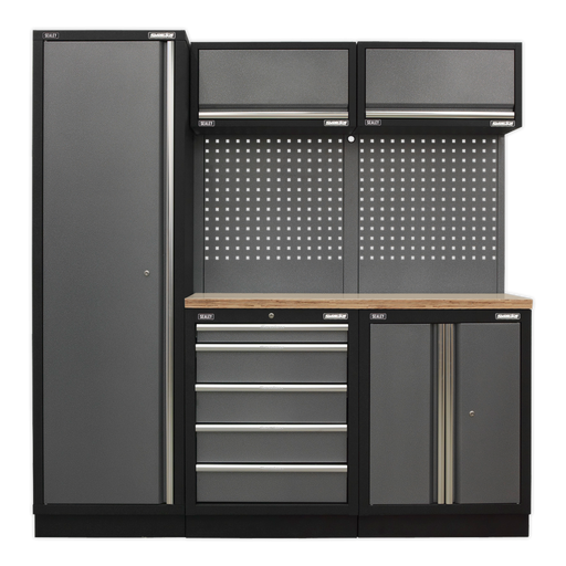 Sealey Superline PRO Storage System 1.96m with Wood Worktop