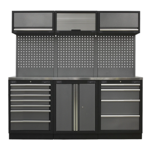 Sealey Superline PRO Storage System 2.04m with Stainless Worktop