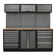 Sealey Superline PRO Storage System 2.04m with Wood Worktop