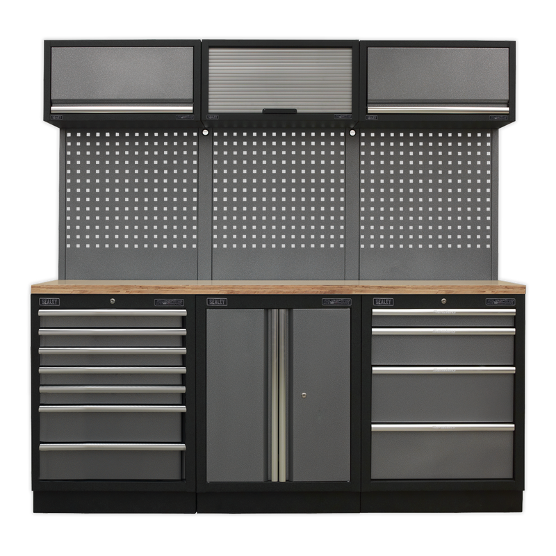 Sealey Superline PRO Storage System 2.04m with Wood Worktop