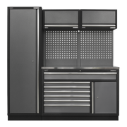 Sealey Superline PRO Storage System 1.96m with Stainless Steel Worktop