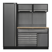 Sealey Superline PRO Storage System 1.96m with Pressed Wood Worktop