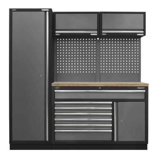 Sealey Superline PRO Storage System 1.96m with Pressed Wood Worktop