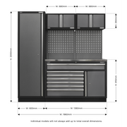 Sealey Superline PRO Storage System 1.96m with Stainless Steel Worktop