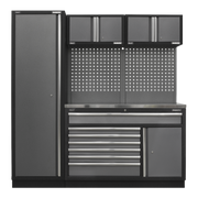 Sealey Superline PRO Storage System 1.96m with Stainless Steel Worktop