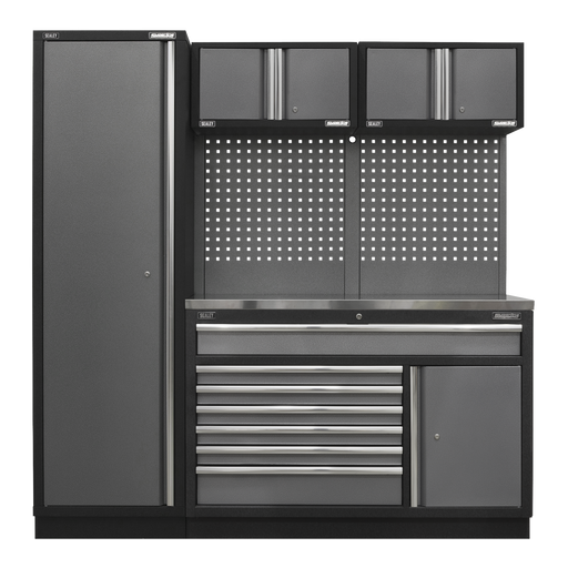 Sealey Superline PRO Storage System 1.96m with Stainless Steel Worktop