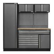 Sealey Superline PRO Storage System 1.96m Modular with Pressed Wood Worktop