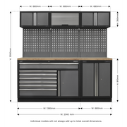 Sealey Superline PRO Storage System 2.04m with Pressed Wood Worktop
