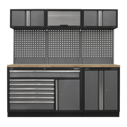 Sealey Superline PRO Storage System 2.04m with Pressed Wood Worktop