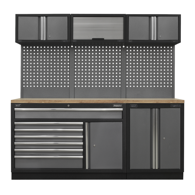 Sealey Superline PRO Storage System 2.04m with Pressed Wood Worktop