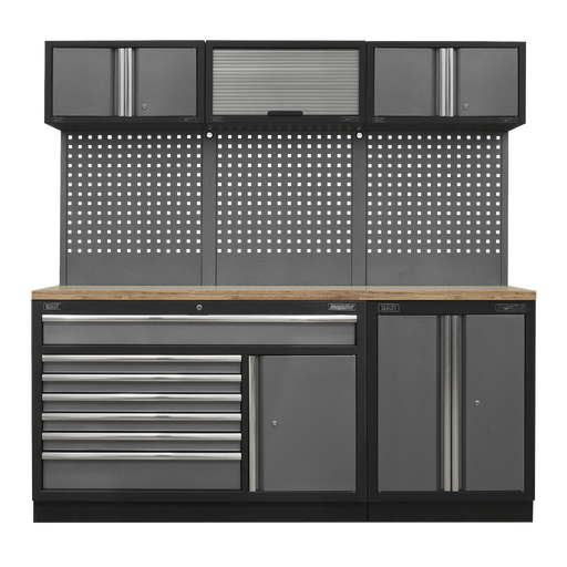 Sealey Superline PRO Storage System 2.04m with Pressed Wood Worktop