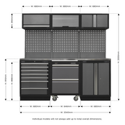 Sealey Superline PRO Storage System 2.04m with Stainless Steel Worktop