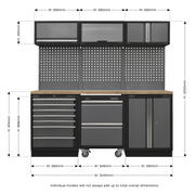Sealey Superline PRO Storage System 2.04m with Pressed Wood Worktop
