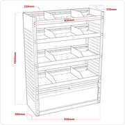 Sealey Superline PRO Modular Flat Shelf Van Storage System 850x300mm