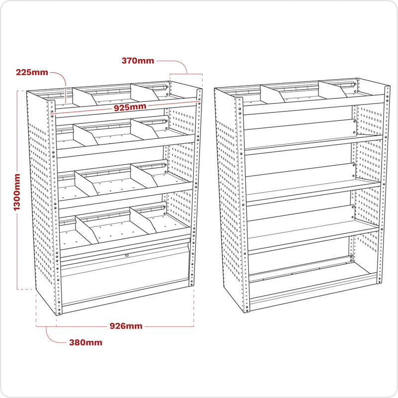 Sealey Superline PRO Modular Van Storage System 1.85m with Lockable Door