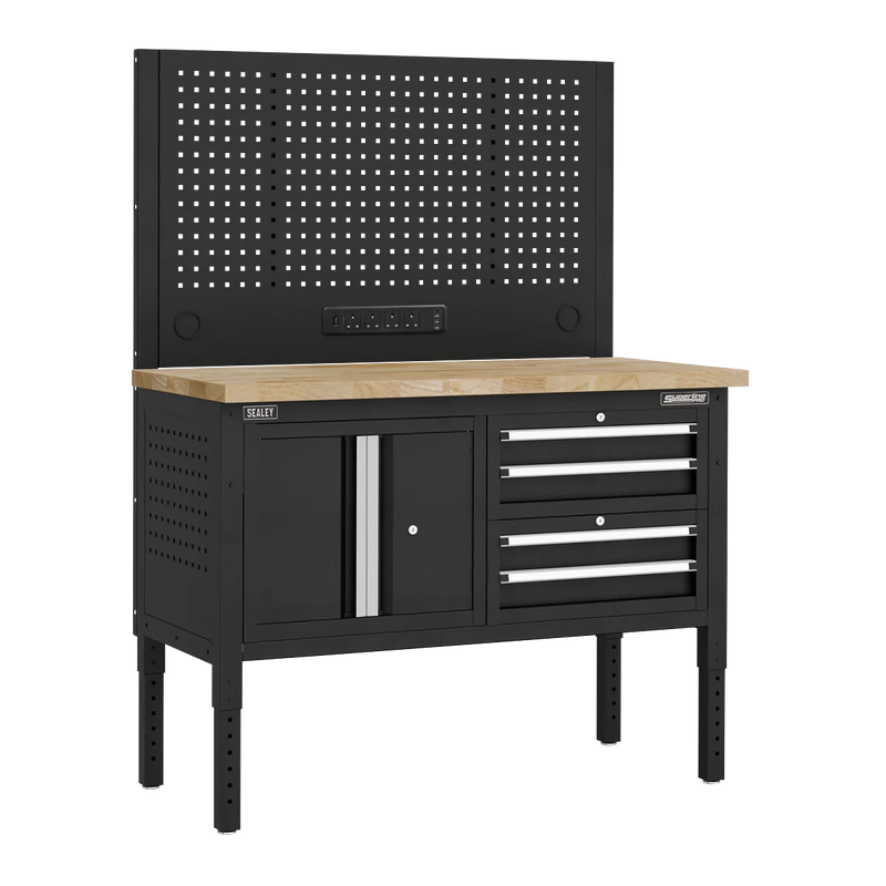 Sealey Superline PRO Modular Workbench 1265mm with 4 Drawers & Cupboard