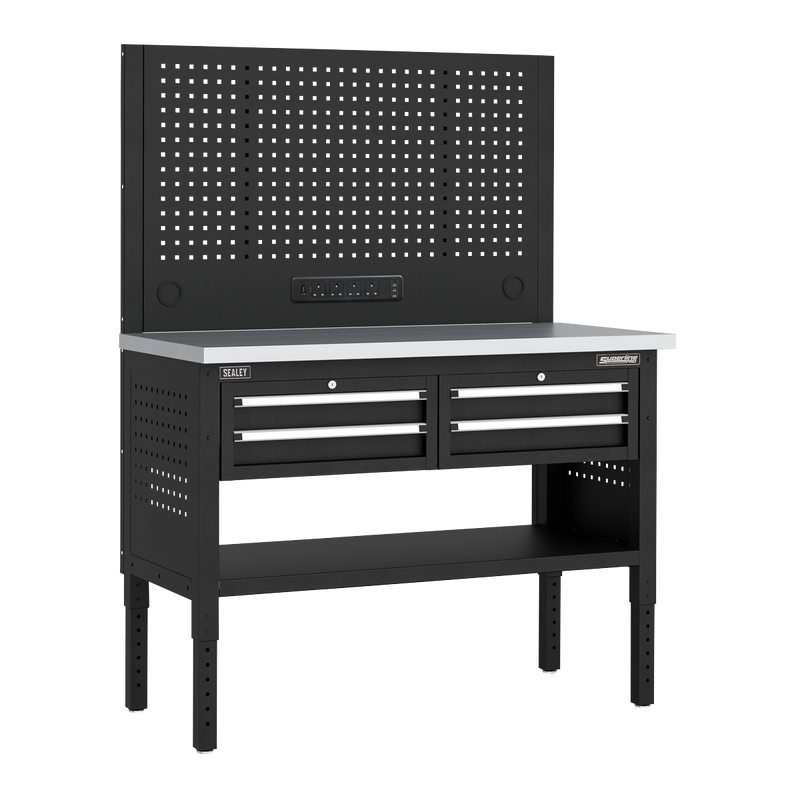 Sealey Superline PRO Modular Workbench 1265mm with 4 Drawers & Power Bar