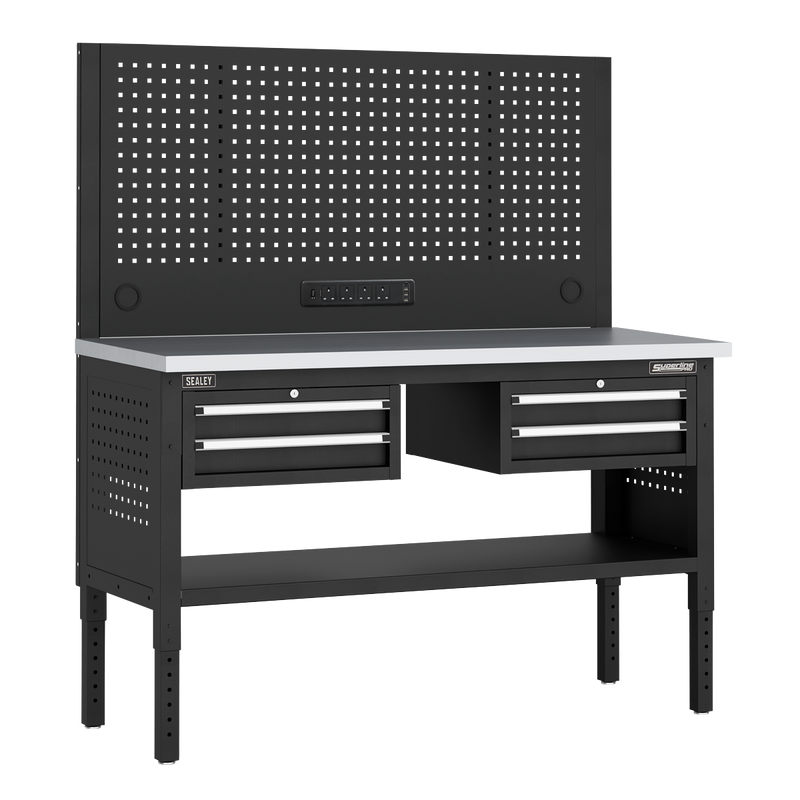 Sealey Superline PRO Modular Workbench 1265mm with 4 Drawers & Power Bar