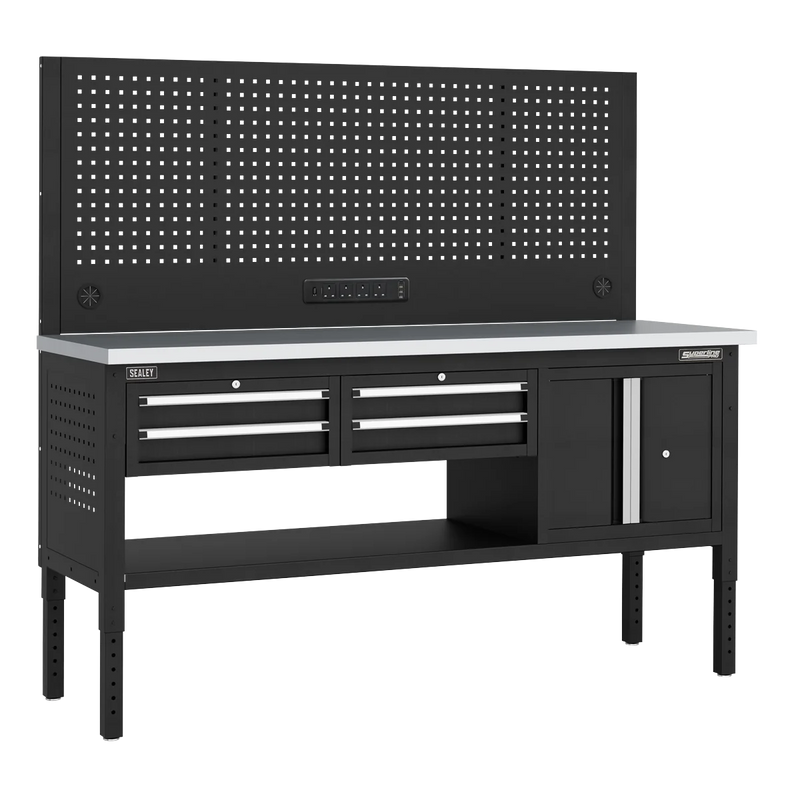 Sealey Superline PRO Modular Workbench 1265mm with 4 Drawers & Cupboard