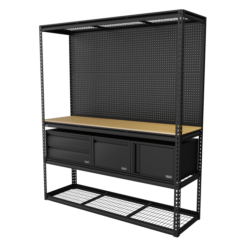 Sealey Heavy-Duty Workbench & Racking Kit 1820mm with 300kg Capacity