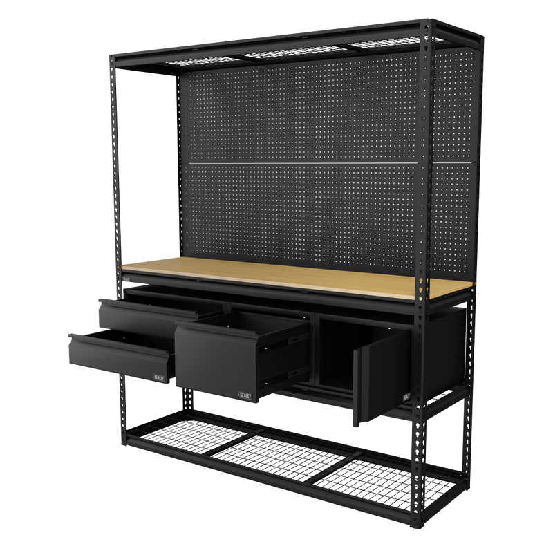 Sealey Heavy-Duty Workbench & Racking Kit 1820mm with 300kg Capacity
