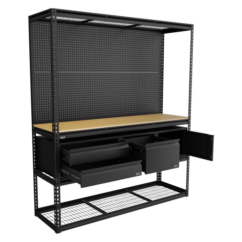 Sealey Heavy-Duty Workbench & Racking Kit 1820mm with 300kg Capacity