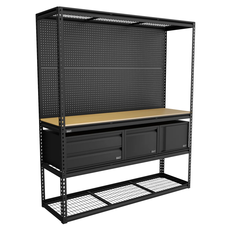 Sealey Heavy-Duty Workbench & Racking Kit 1820mm with 300kg Capacity