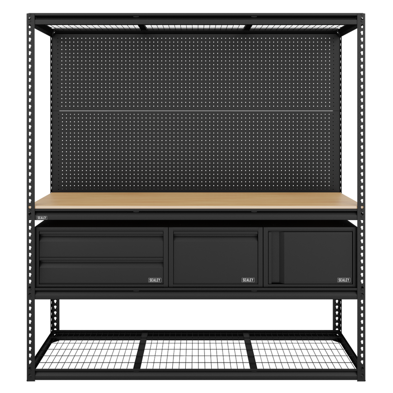 Sealey Heavy-Duty Workbench & Racking Kit 1820mm with 300kg Capacity