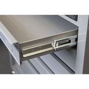 Sealey Mobile Workstation APMWS1G 5 Drawer Grey with Wooden Worktop