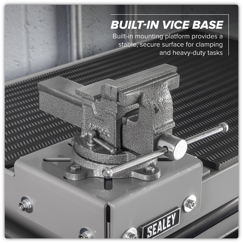 Sealey Superline PRO Rollcab 6 Drawer Tool Chest with Vice Base - Grey/Black