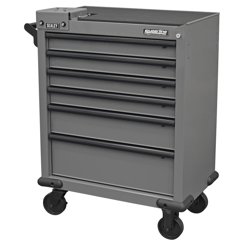 Sealey Superline PRO Rollcab 6 Drawer Tool Chest with Vice Base - Grey/Black