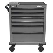 Sealey Superline PRO Rollcab 6 Drawer Tool Chest with Vice Base - Grey/Black