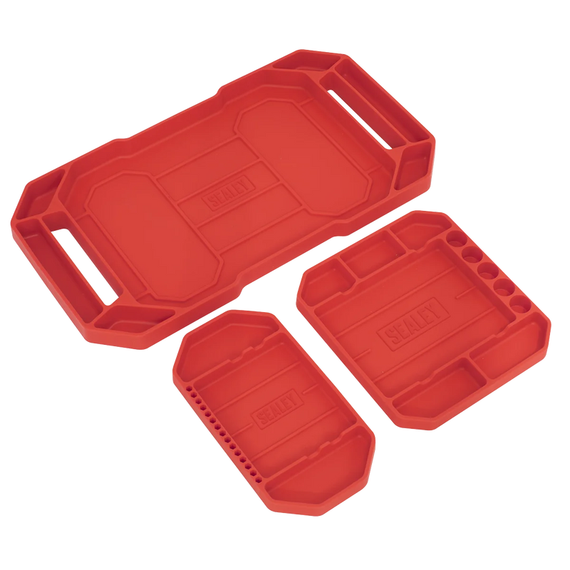 Sealey Non-Slip Flexible Tool Trays - Pack of 3