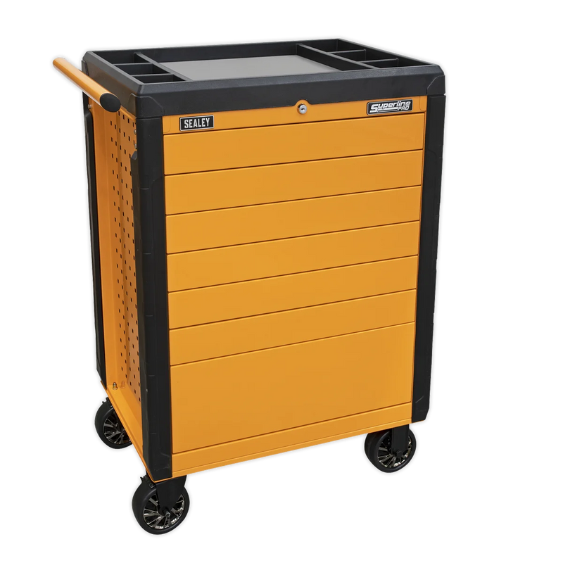 Sealey Superline PRO Tool Chest Rollcab 7 Drawer Green 702x477x993mm