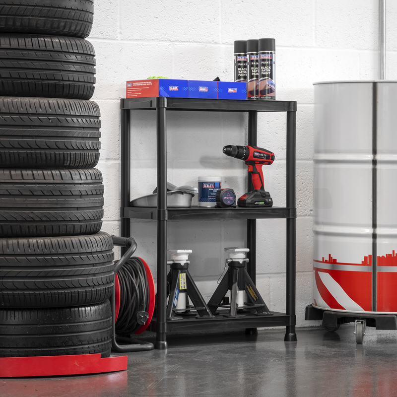 Sealey Plastic Racking Unit APPR3 75kg Capacity 3 Shelves