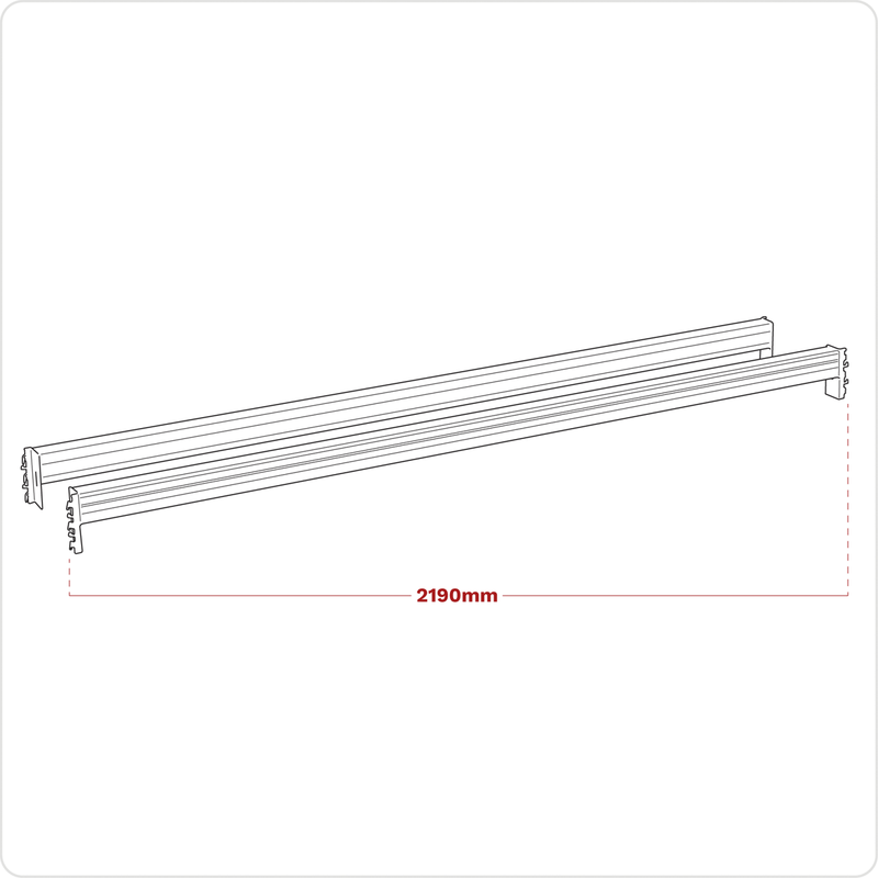 Sealey Cross Beam Tube 2250mm 1000kg Capacity - Pair
